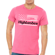 Load image into Gallery viewer, Sorority Apparel - Highlander Aquatics Spring Flags Short Sleeve Shirt
