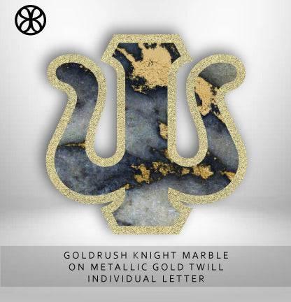 Sorority Apparel - Exclusive Goldrush Knight on Metallic Gold Twill