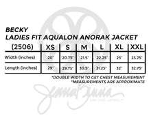 Load image into Gallery viewer, Sorority Apparel - Fabric Greek Letter Becky Ladies Fit Aqualon Anorak Jacket
