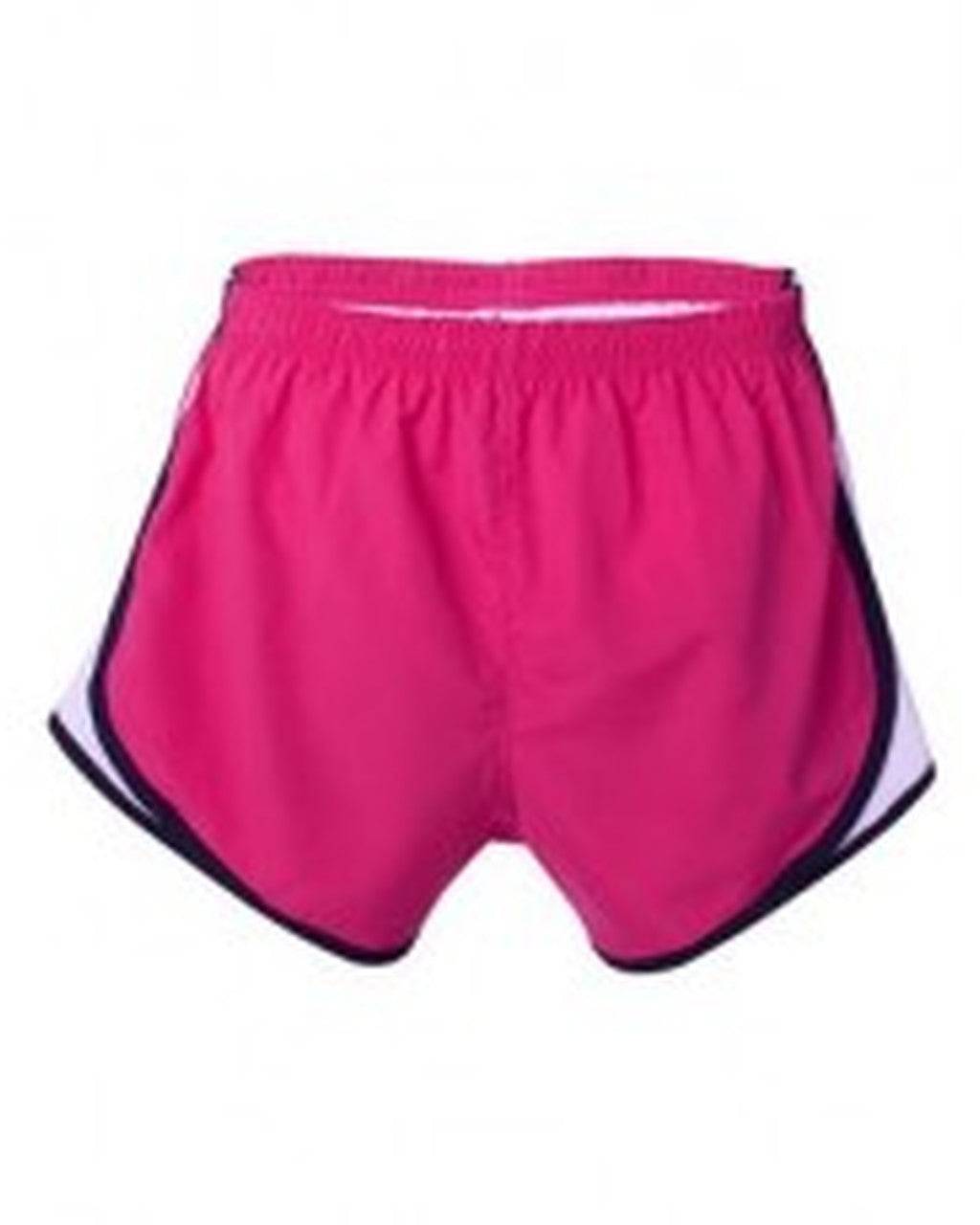 Sorority Apparel - Hot Pink/Black/White Embroidered Velocity Running Shorts