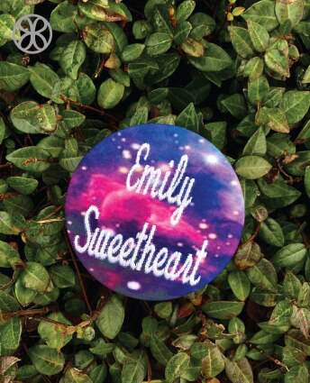 Sorority Apparel - Large Embroidered Script Sorority Pin Back Button - Design 15