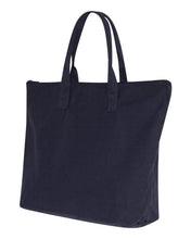 Load image into Gallery viewer, Sorority Apparel - Large Zippered Canvas Sorority Tote Bag
