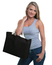 Load image into Gallery viewer, Sorority Apparel - Navy Blue Regular Canvas Tote + Embassy
