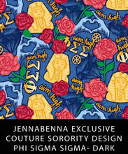 Load image into Gallery viewer, Sorority Apparel - Phi Sigma Sigma Fabric JennaBenna Exclusive Quilt Squares
