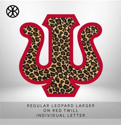 Sorority Apparel - Regular Leopard On Red Twill DIY Letter