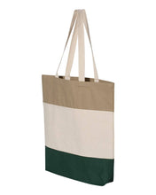 Load image into Gallery viewer, Sorority Apparel - Tri Color Canvas Sorority Tote Bag
