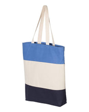 Load image into Gallery viewer, Sorority Apparel - Tri Color Canvas Sorority Tote Bag
